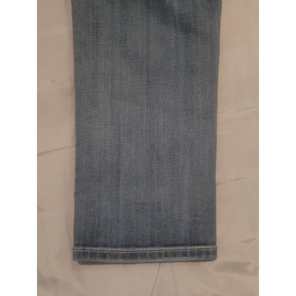MISS ME Denim Women's 29 JE048C6‎ Crop Embroidered Thick Stitch Blue Jeans - Picture 13 of 15